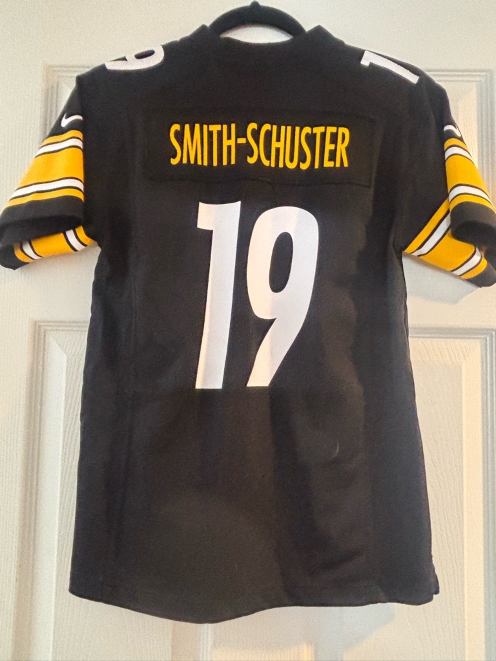 Nike Kids Black & Yellow Football Jersey #19 - Picture 2 of 3